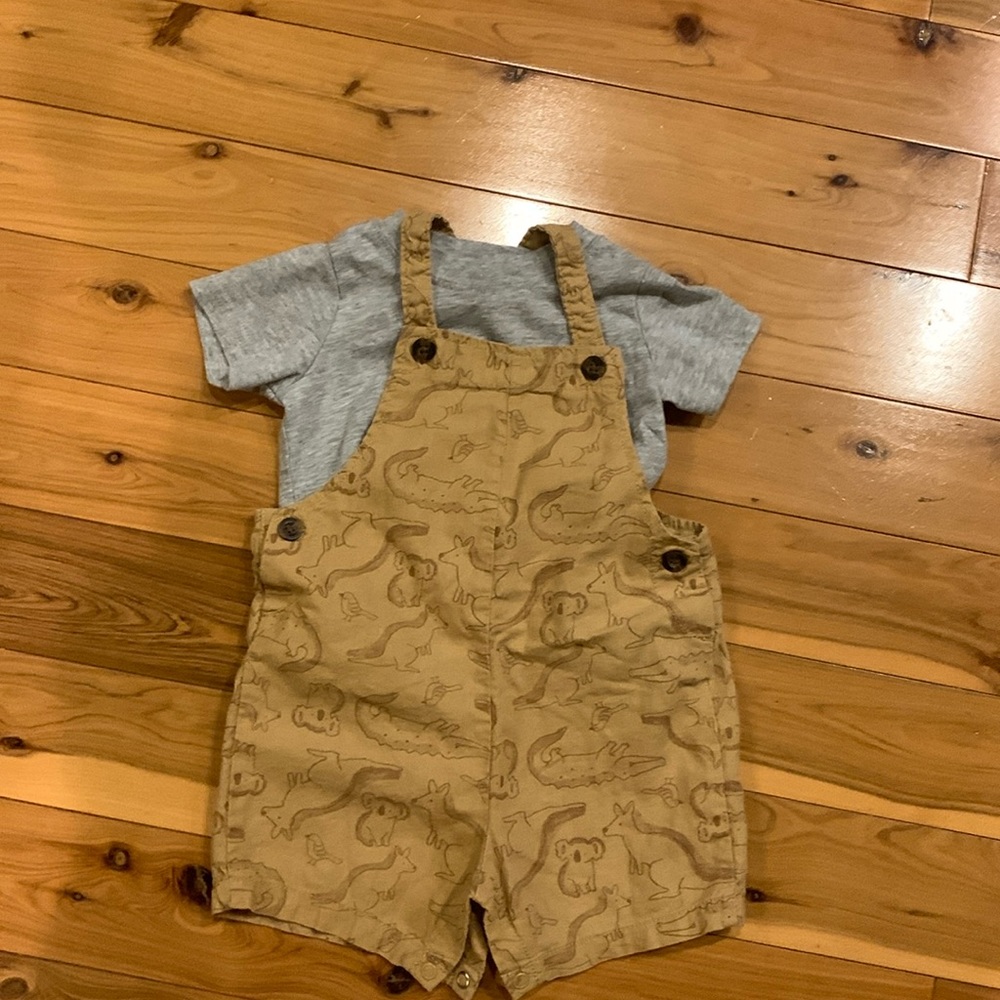 12month boys summer overalls. Carters brand.